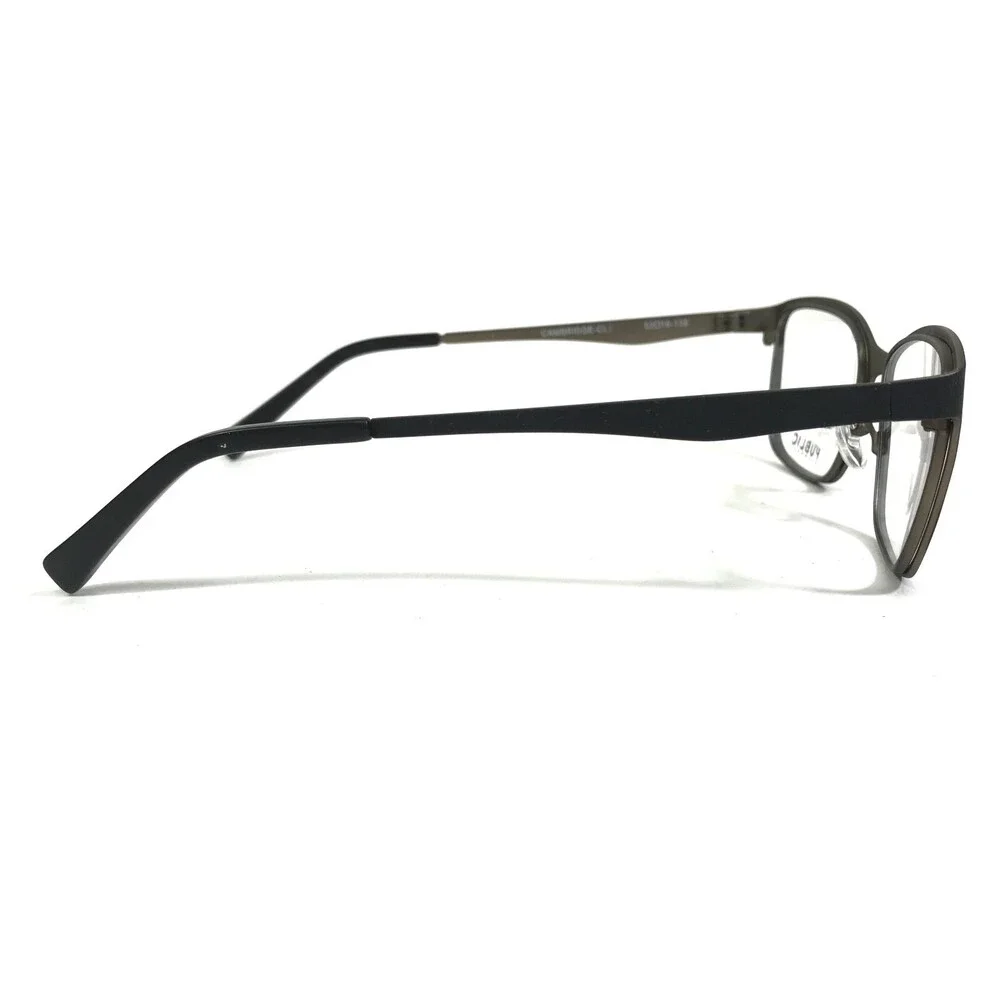Public Eyeworks Eyeglasses Frames CAMBRIDGE-C01 Black Square Cat Eye 52-16-138